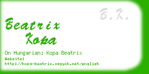 beatrix kopa business card